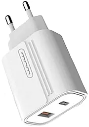 Сетевое зарядное устройство WUW C141 20w PD USB-C/USB-A ports charger white - миниатюра 3
