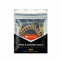 Кабель USB Canyon Lightning Cable Gold (CNE-CFI3GO) - миниатюра 2