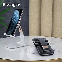 Настольная подставка  ESSAGER Knight Foldable Desk Mobile Phone Holder Stand (Alloy) Black (EZJZM-QS01) - миниатюра 5
