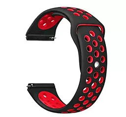 Сменный ремешок для умных часов Nike Style для Huawei Watch GT/GT 2 46mm/GT 2 Pro/GT Active/Honor Watch Magic 1/2/GS Pro/Dream (705794) Black Red