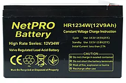Акумуляторна батарея NetPRO 12V 9Ah (HR1234W)