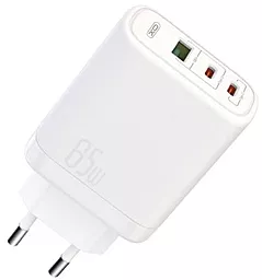 Сетевое зарядное устройство XO CE04 65w PD 2xUSB-C/USB-A ports fast charger white