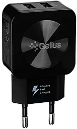Сетевое зарядное устройство Gelius GU-HC02 Ultra Prime 2.1a 2xUSB-A ports charger black
