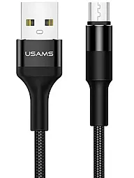 Кабель USB Usams U5 12w 2.4a 1.2m micro USB cable black (US-SJ224)