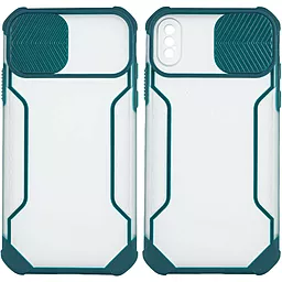 Чехол Epik Camshield matte Ease TPU со шторкой для Apple iPhone X, iPhone XS (5.8") Зеленый