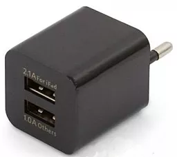 Мережевий зарядний пристрій Siyoteam 2.1a 2xUSB-A ports charger black