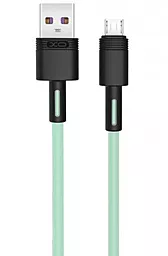 Кабель USB XO NB-Q166 12w 5a micro USB cable green