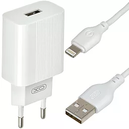 Сетевое зарядное устройство XO L53 2a home charger + Lightning cable white