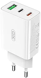 Мережевий зарядний пристрій XO L101 20w PD 2xUSB-C/USB-A ports charger white