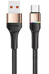 Кабель USB Usams U76 66w 6a 1.2m USB Type-C cable gold (SJ536USB02)