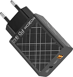 Сетевое зарядное устройство с быстрой зарядкой MOXOM MX-HC27 22.5w PD USB-C/USB-A ports charger black - миниатюра 2