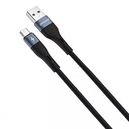 USB Кабель Proove Light Silicone 12w micro USB cable Black (CCLC20001301)