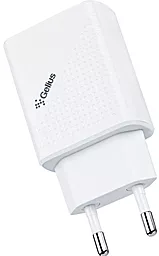 Сетевое зарядное устройство Gelius GP-HC011 Pro Vogue 2.4a 2xUSB-A ports charger + Lightning cable white - миниатюра 3