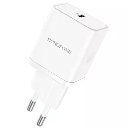 Сетевое зарядное устройство Borofone BN6 Field 20w PD USB-C home charger white